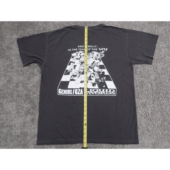 GZA Genius x Wu-Tang Clan retro vintage faded/washed black t-shirt men's sz L - Picture 8 of 8